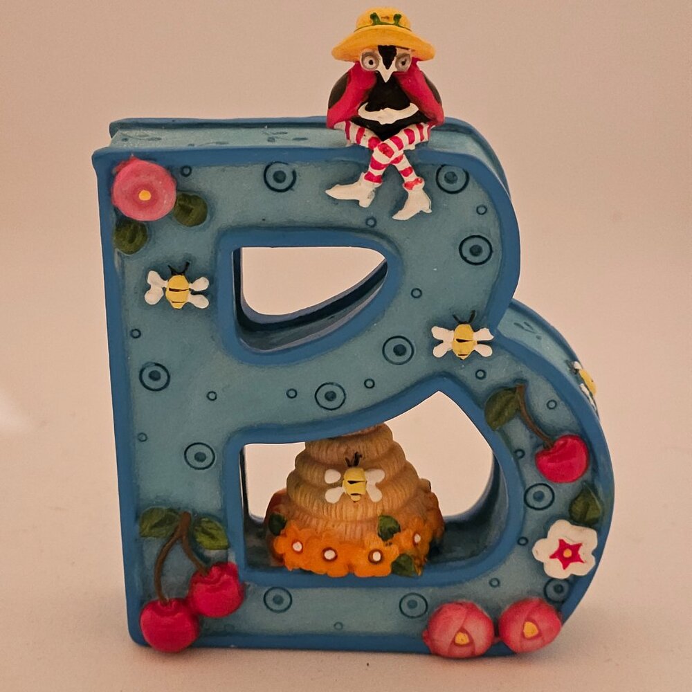 Mary Engelbreit  Alphabet Letter "B" Shelf Stand Up 1999 Resin -Boxed
